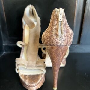 Elegant Brown High Heel Sandals